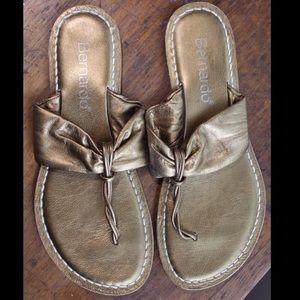 Gold Bernardo Sandals